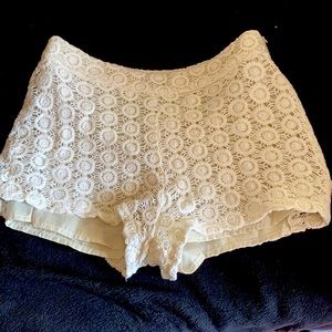 White material shorts